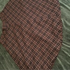 VTG Circle  Plaid Brown Women's Skirt